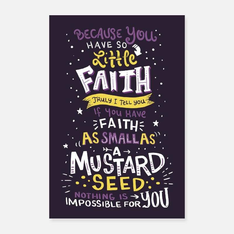 Mathew 17:20 Art mural Poster 40 x 60 cm