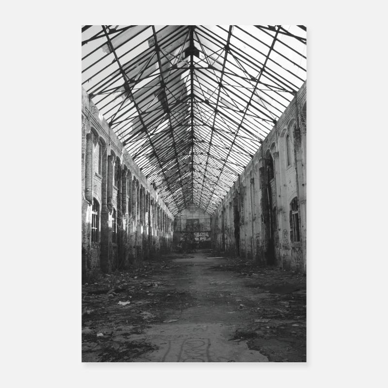 Industrial Construction Poster Architecture Graffiti Poster Poster 16" x 24" (40x60 cm)