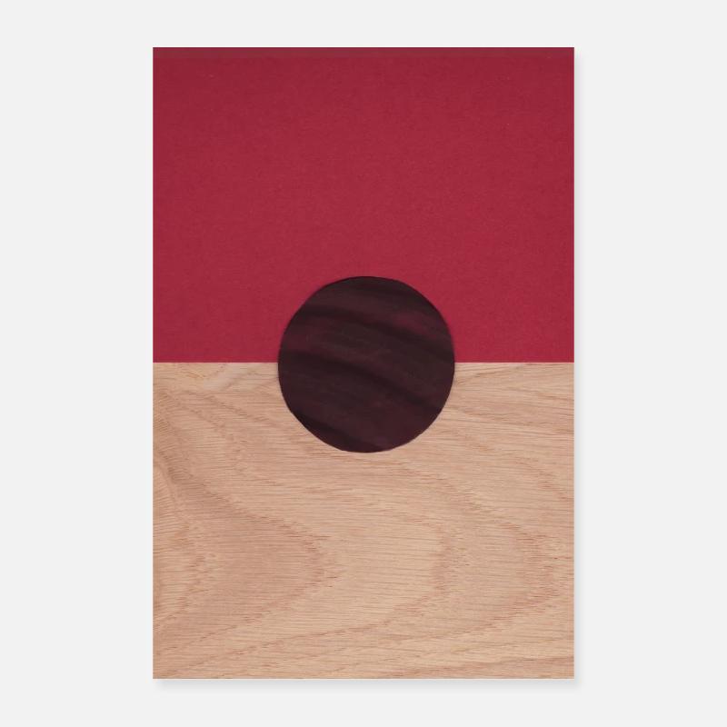 Blattkunst minimal - Poster 40x60 cm - Weiß