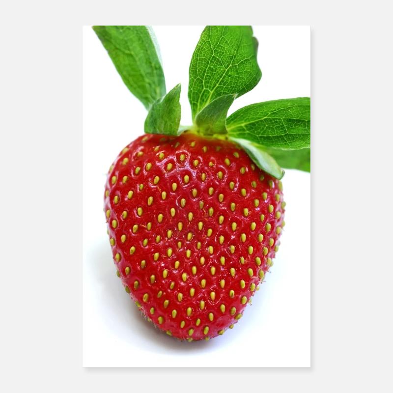 fraise - Poster 40 x 60 cm - blanc