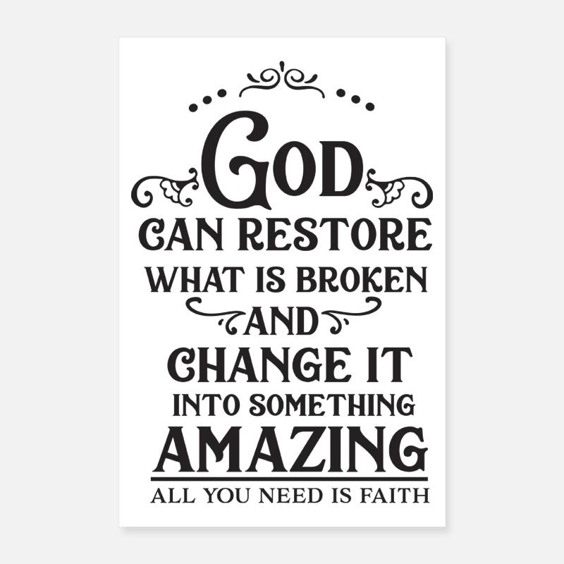 Bibelverse Christliche Sprüche Poster als Geschenk Poster 40x60 cm