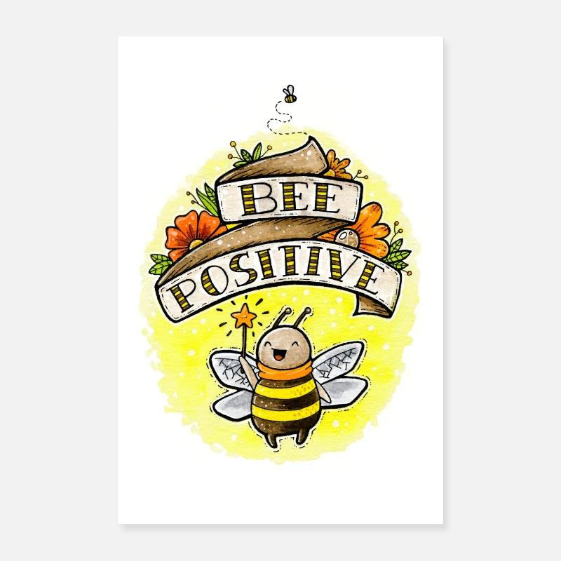 Bee positive! Poster 40x60 cm