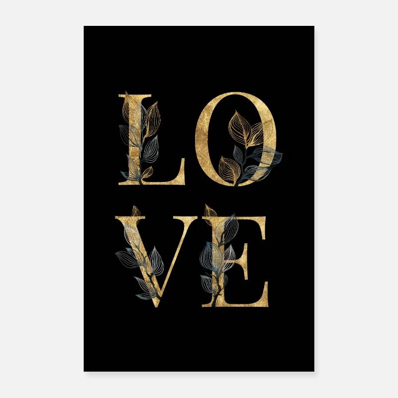 amour - Poster 40 x 60 cm - blanc