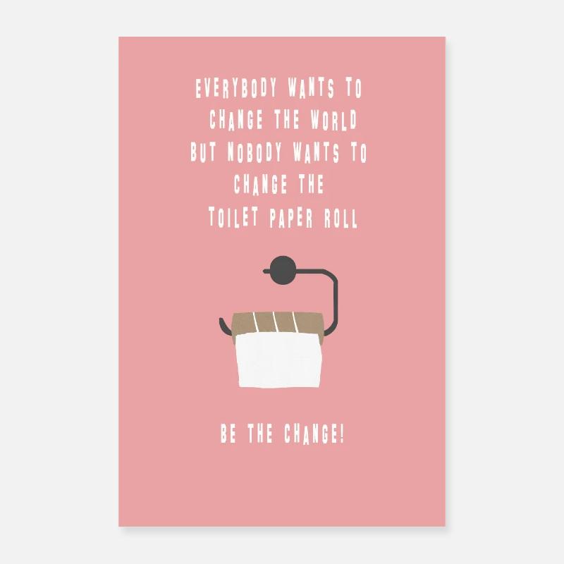 Soyez le changement! - Poster 40 x 60 cm - blanc