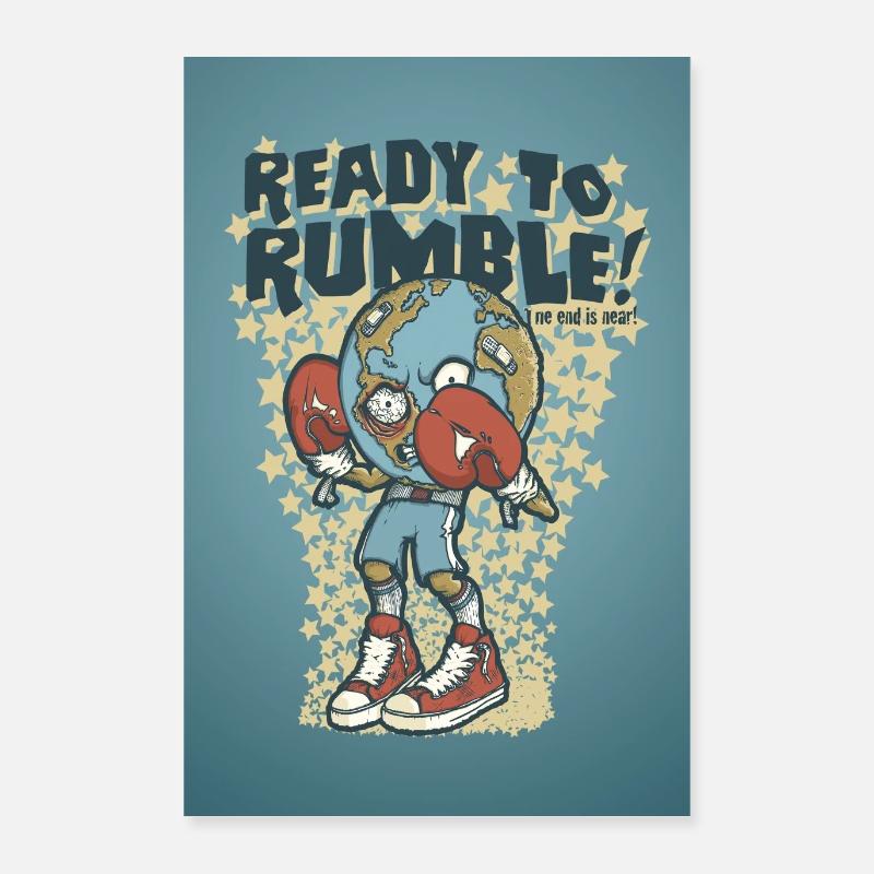 Ready to rumble Poster - Poster 40x60 cm - Weiß