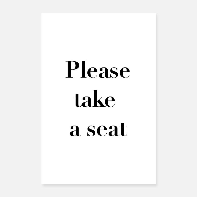 Please sit down bathroom poster Poster 16" x 24" (40x60 cm)