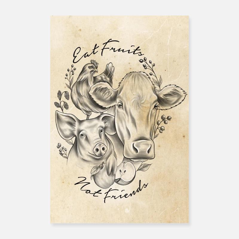 Affiche végétalienne Poster 40 x 60 cm