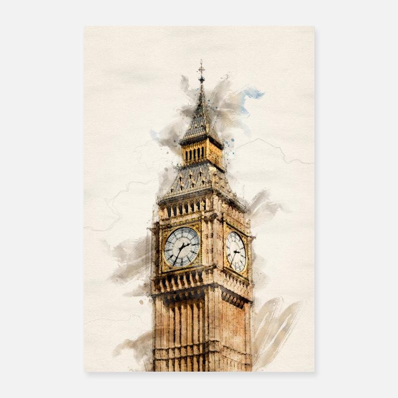 London Big Ben Poster 16" x 24" (40x60 cm)