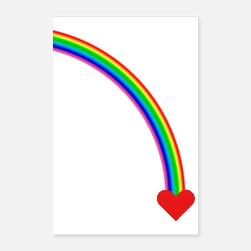 Regenbogen - Poster 40x60 cm - Weiß