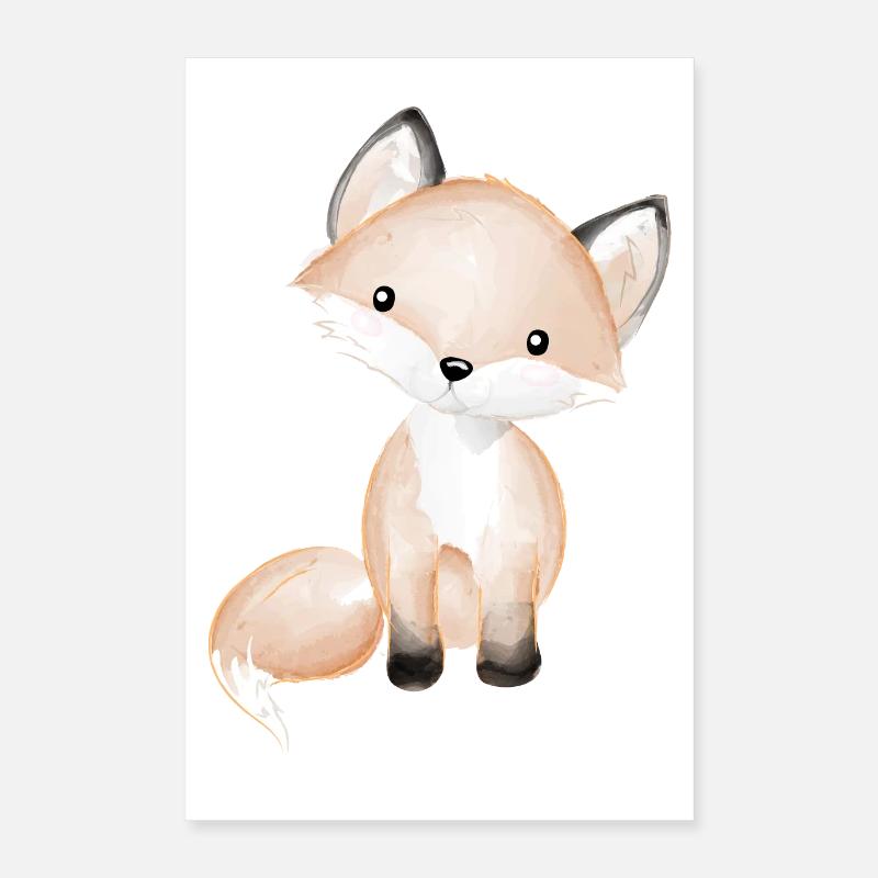 Sweet baby fox Poster 16" x 24" (40x60 cm)