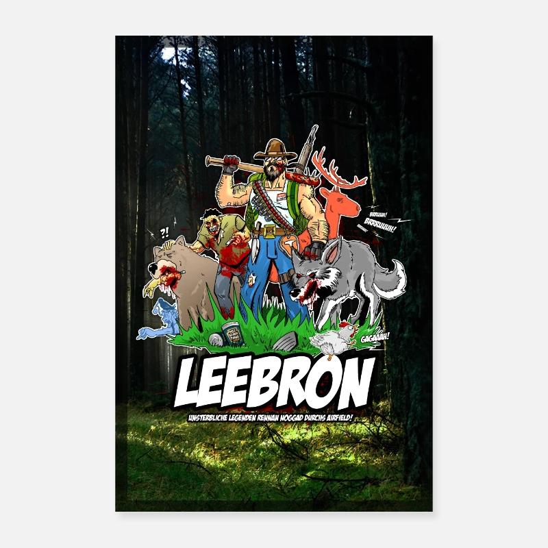 LEEbron - Unsterbliche Legende - Poster - Poster 40x60 cm - Weiß