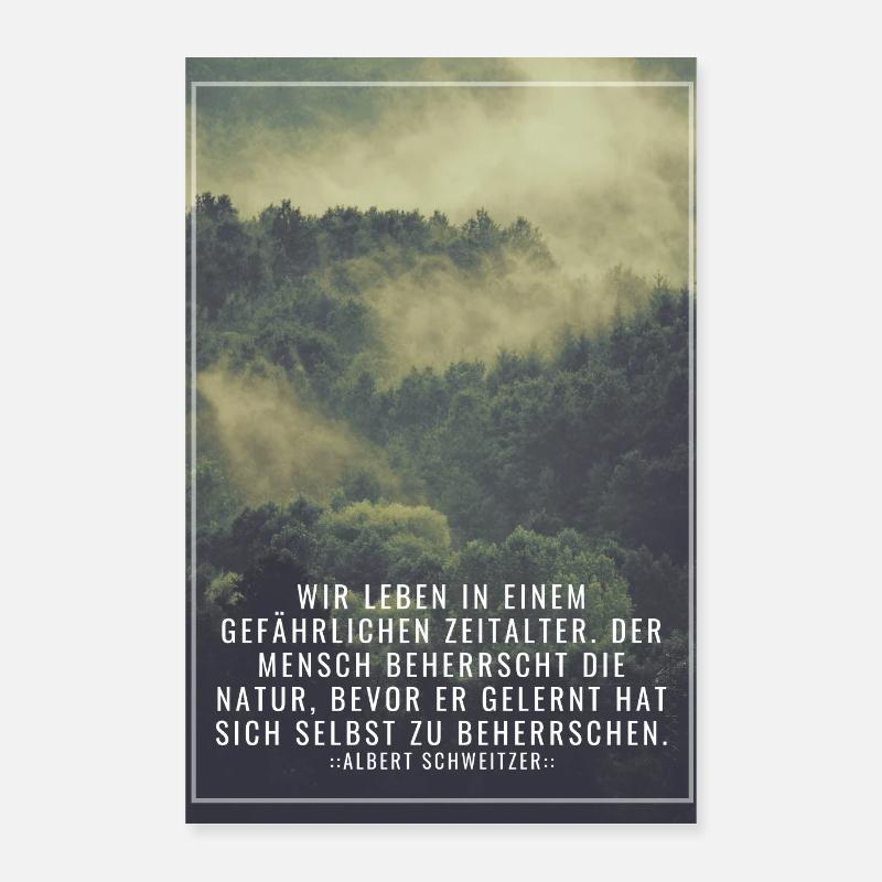 Poster mit Zitat von Albert Schweitzer Poster 40x60 cm