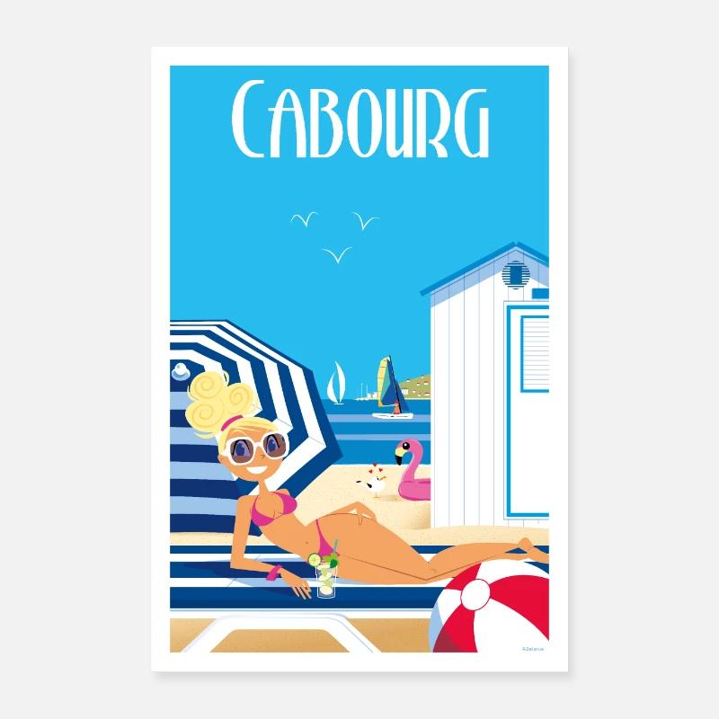 Cabourg Beach Poster 16" x 24" (40x60 cm)