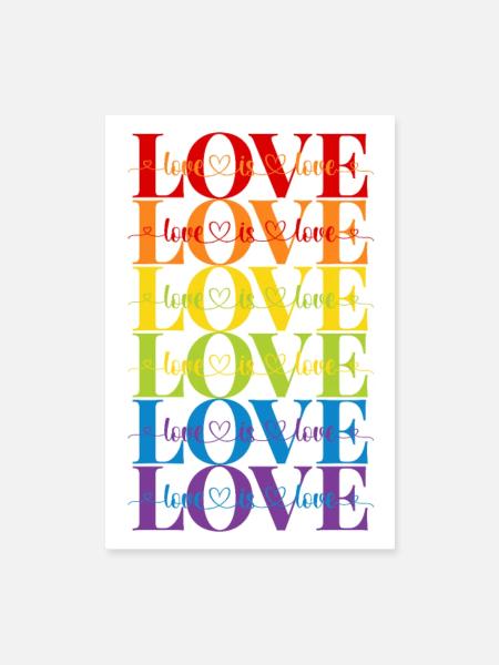 love is love - Poster 16" x 24" (40x60 cm) - white - Front