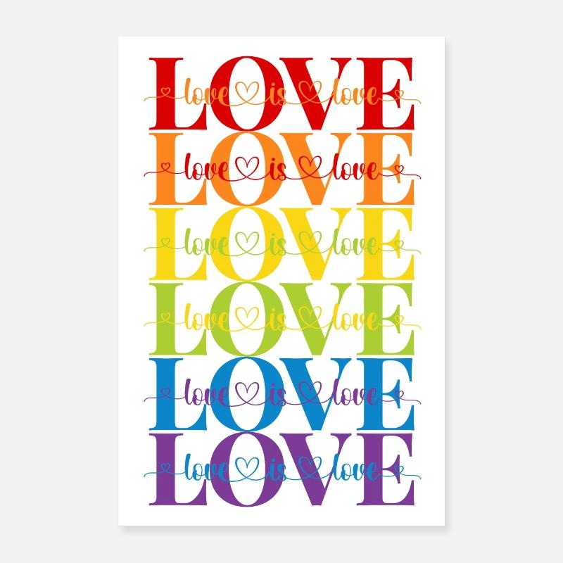 l'amore è amore - Poster 40x60 cm - bianco