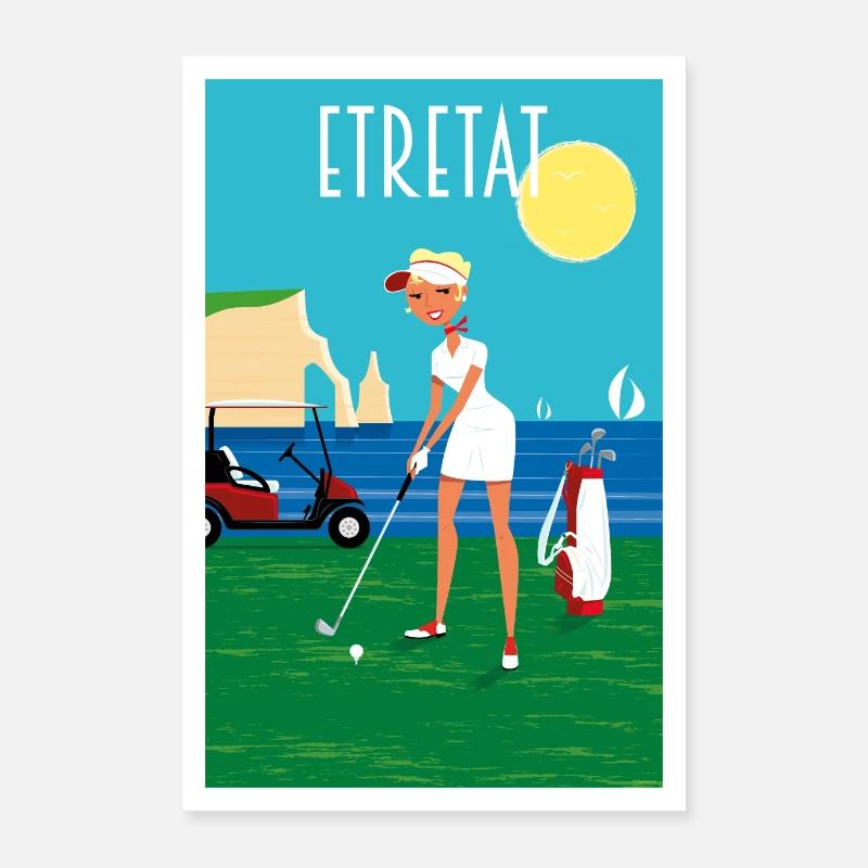 ETRETAT - Poster 40 x 60 cm - blanc