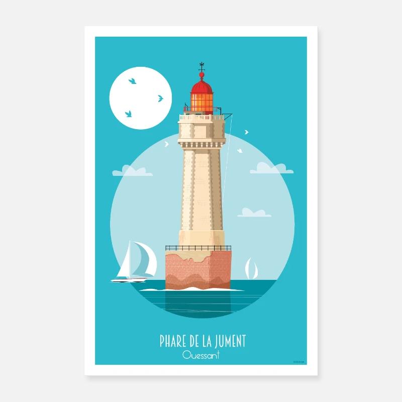 Phare de la Jument - Ouessant Poster 40 x 60 cm