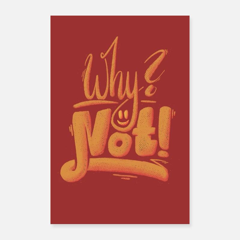 Pourquoi pas le point d’exclamation - Poster 40 x 60 cm - blanc