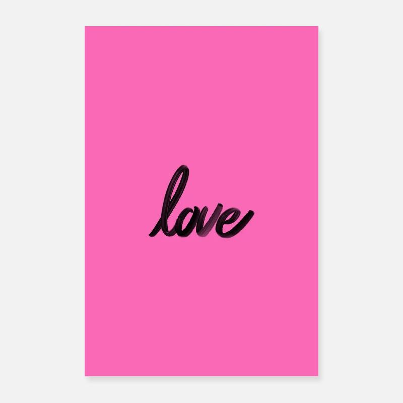 Lettrage d’amour Poster 40 x 60 cm