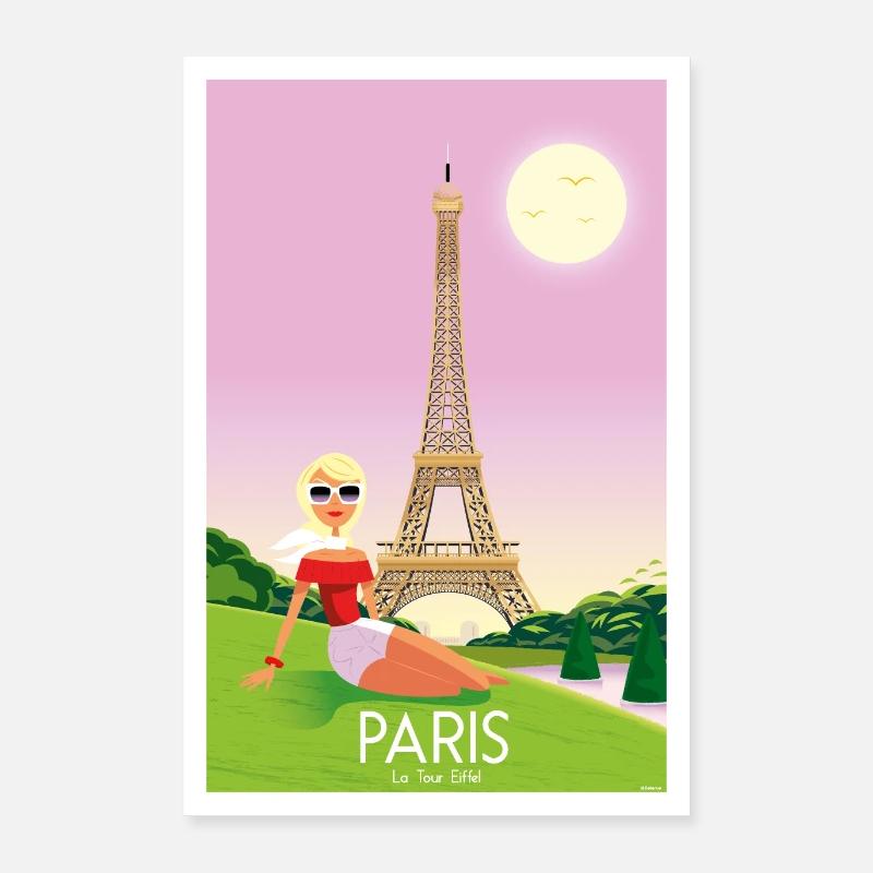 PARIS - Poster 40 x 60 cm - blanc