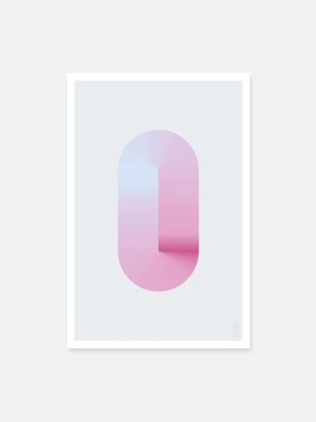 Erweitert - Fuchsia - Light - Poster 40x60 cm - Weiß