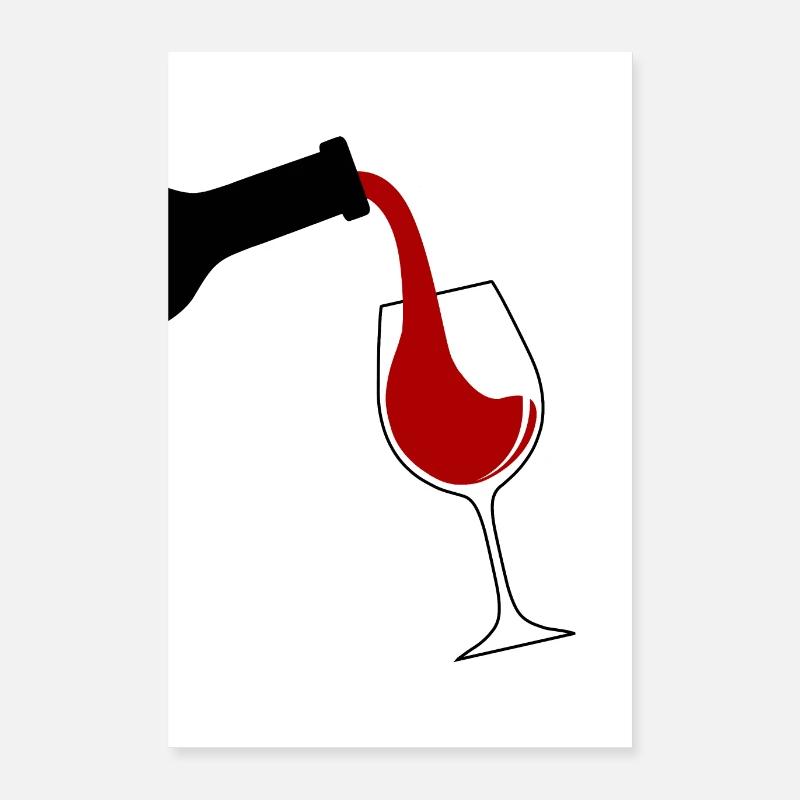 Verser du vin rouge Poster 40 x 60 cm