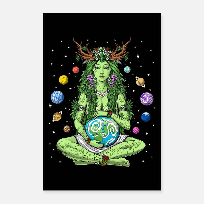 Déesse de la Terre Mère Gaïa Poster 40 x 60 cm