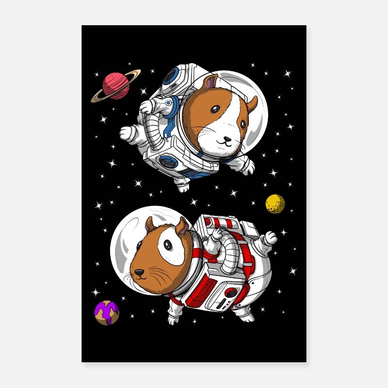 Cobaye Astronautes de l’espace Poster 40 x 60 cm