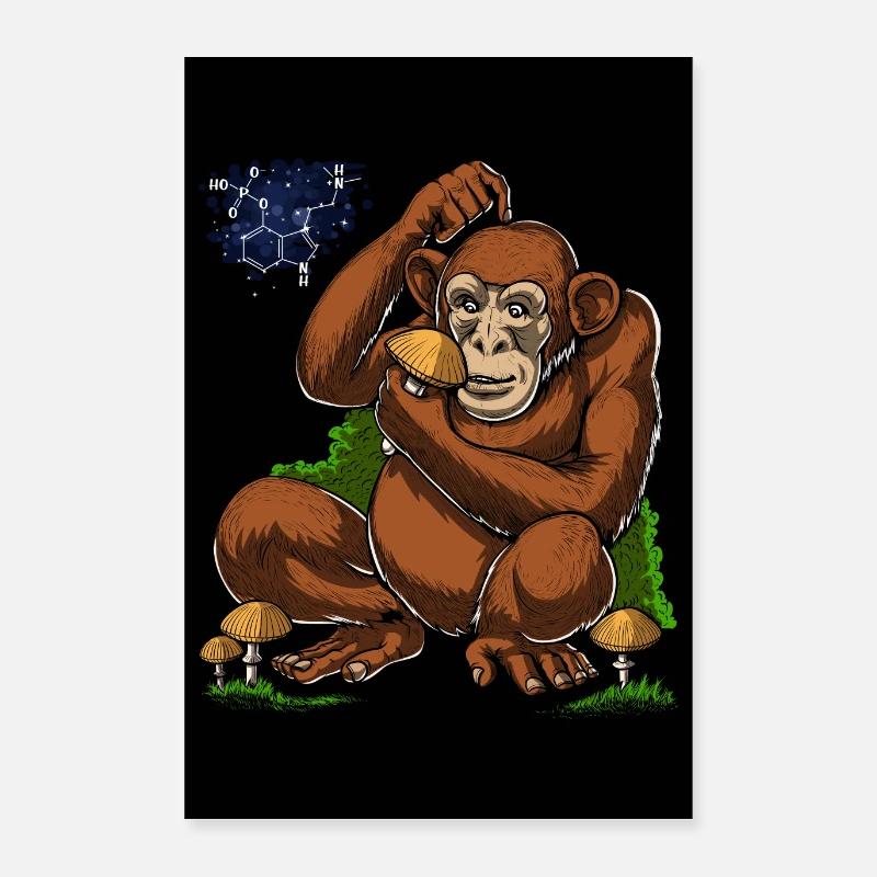 Stoned Ape Theory - Poster 16" x 24" (40x60 cm) - white