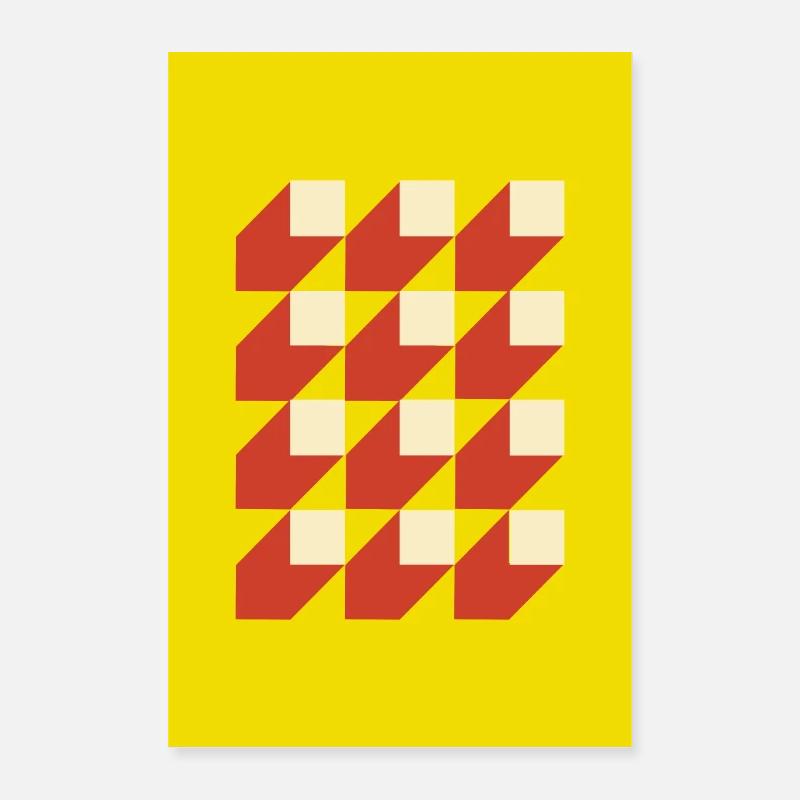 Géométrie avec ombres Poster 40 x 60 cm