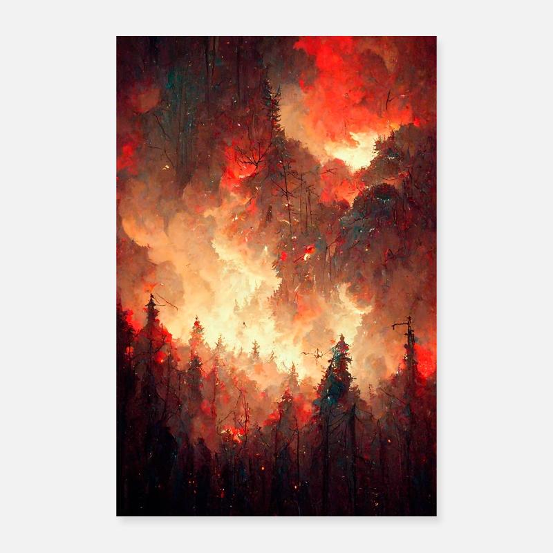A burning sky Poster 16" x 24" (40x60 cm)