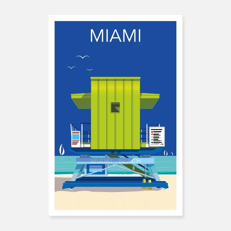 MIAMI Poster 16" x 24" (40x60 cm)