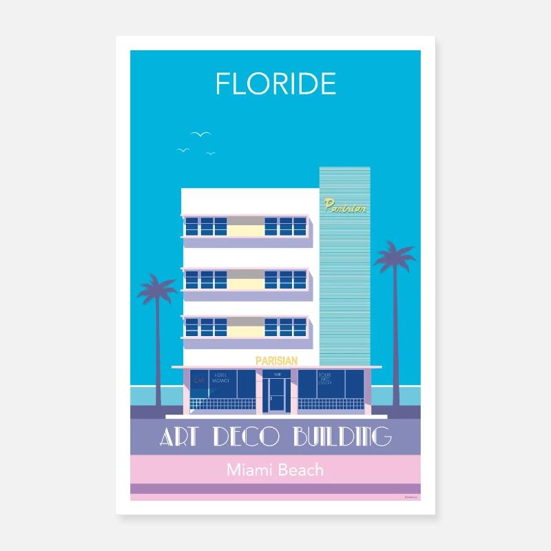 Miami Strand Poster 40x60 cm
