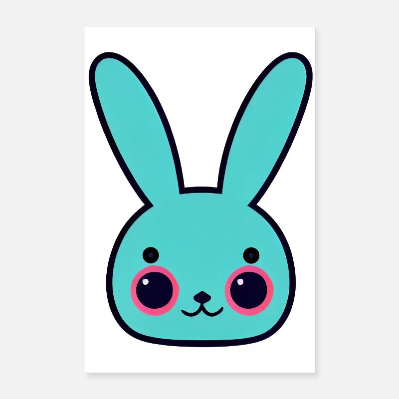 Kawaii Rabbit Poster 16" x 24" (40x60 cm)