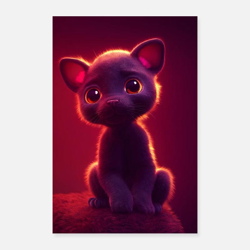 Affiche Pantherbaby - Poster 40 x 60 cm - blanc