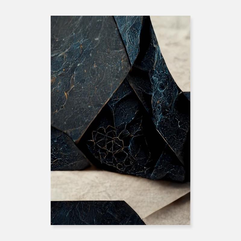 Abstract Black White Poster 40x60 cm