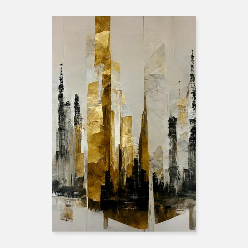 Abstract Tall Towers Poster 40x60 cm