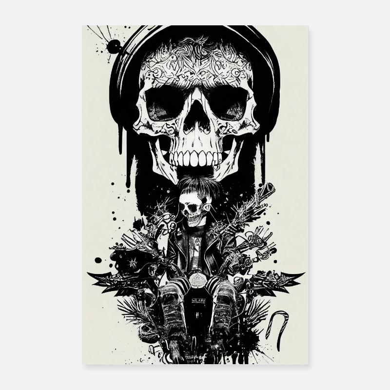 Poster Skull Rock Poster 40 x 60 cm