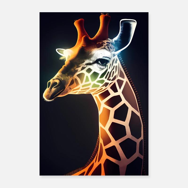 Exotic giraffe Poster 16" x 24" (40x60 cm)