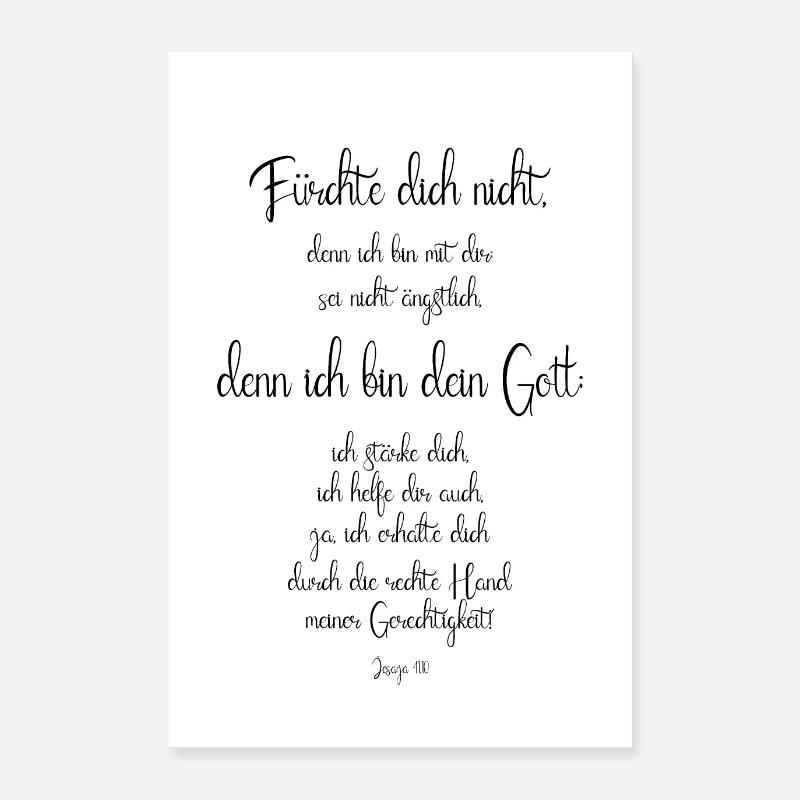 Fürchte dich nicht ich bin Dein Gott! Poster 40x60 cm
