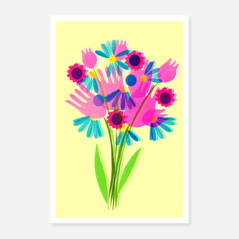 Spring bouquet - Poster 16" x 24" (40x60 cm) - white