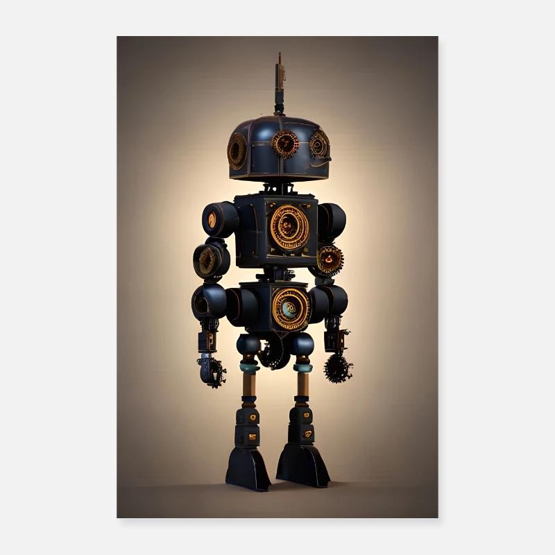 Steampunk Roboter Poster 40x60 cm