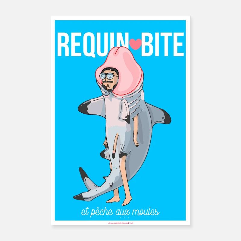 Poster Requin bite Poster 40 x 60 cm