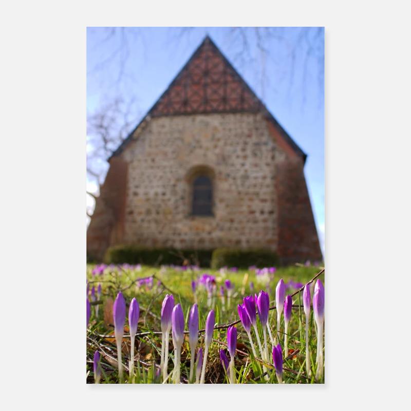 Church in Spring Poster 16" x 24" (40x60 cm)