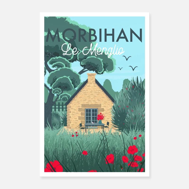 Landschaftsplakat Golf von Morbihan Poster 40x60 cm