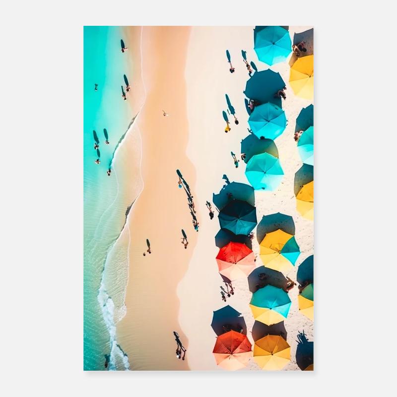 Beach, Summer, Good mood Poster 16" x 24" (40x60 cm)