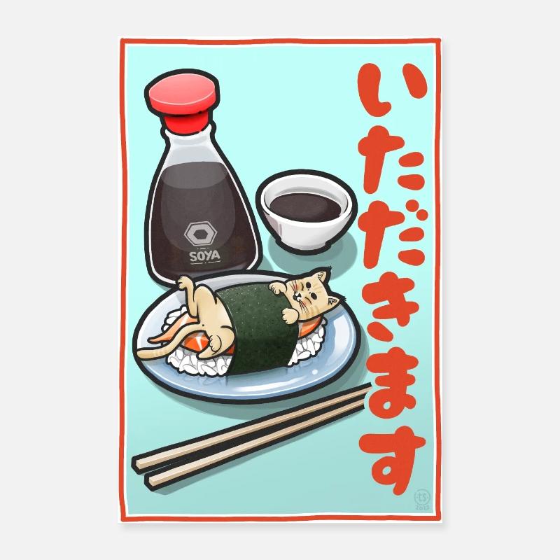 SushiCat - Affiche Poster 40 x 60 cm