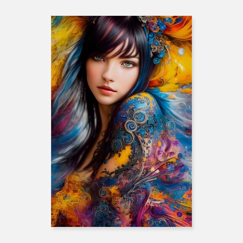 Beauté colorée 9 Poster 40 x 60 cm