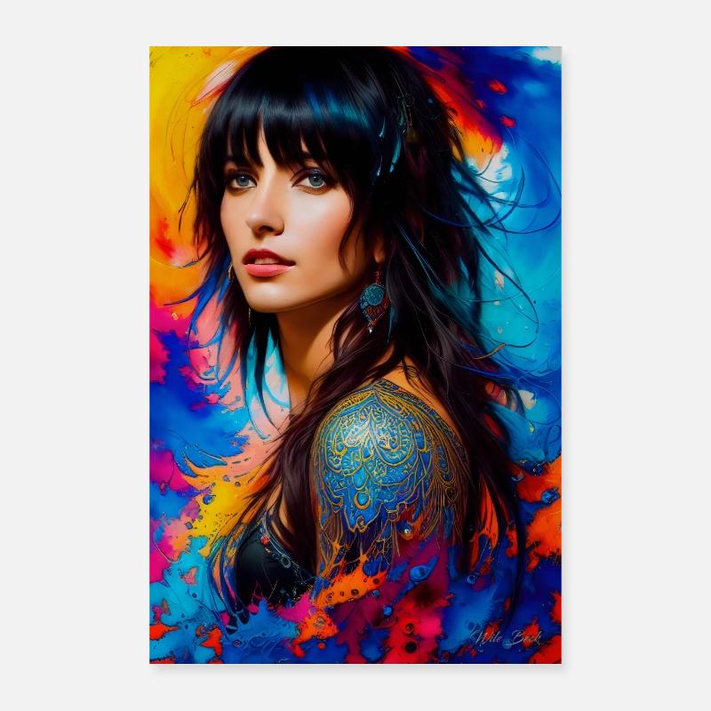 Beauté colorée 6 Poster 40 x 60 cm