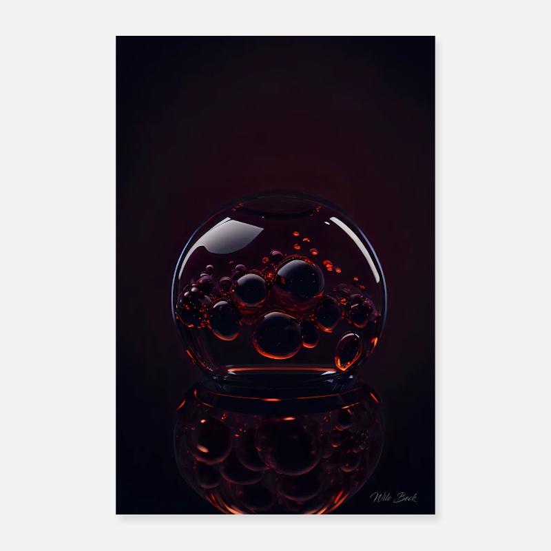 Bubbles in a blister red 1 Poster 16" x 24" (40x60 cm)